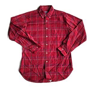 PENDLETON VIRGIN WOOL BUTTON DOWN SHIRT RED SIZE MEDIUM
